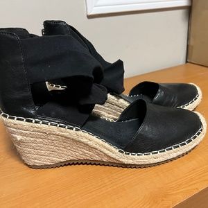 Eileen Fisher espadrille closed toe wedge